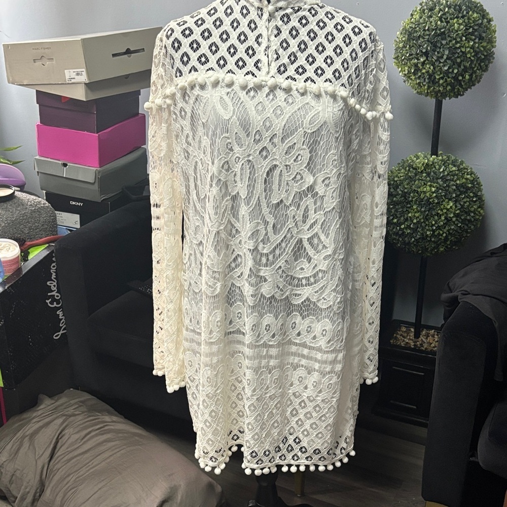 SHEIN White Lace Mini Dress